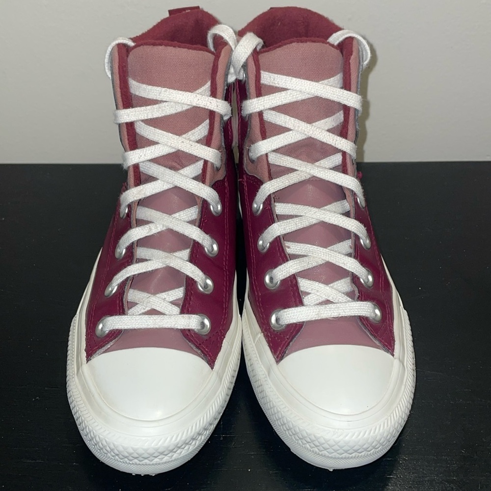 Converse Women's Berkshire Hi Top Dark Beetroot/Saddle/Egret A00914C.‎ Size 7